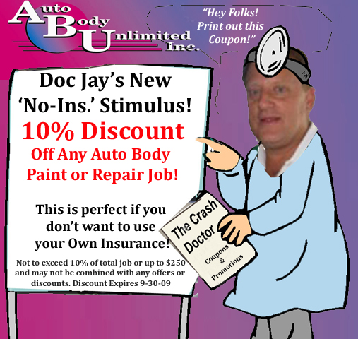 $250 off of your insurance deductible from www.thecrashdoctor.com